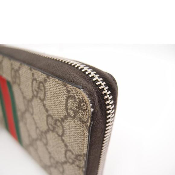 Gucci GG Supreme Bee Round Zip Long Wallet Beige - Picture 7 of 7